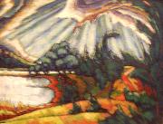konrad magi Lake Puhajarv France oil painting artist